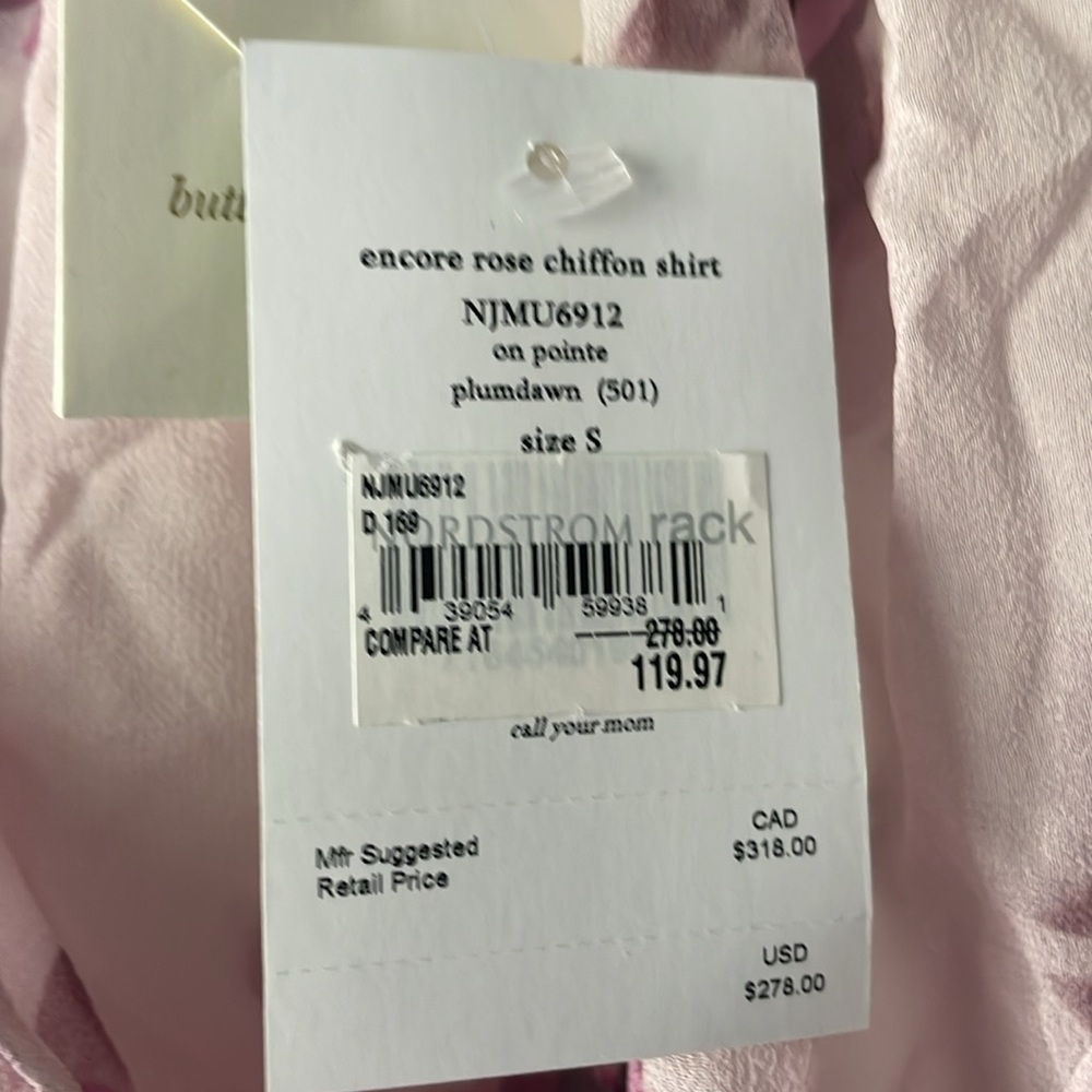 Kate Spade encore rose chiffon top S - Picture 3 of 6
